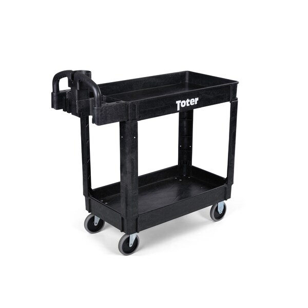 Toter Utility Cart - Lipped Top and Ergonomic Handle 37.6x17.1x33.5 - Black UCL00-E - main